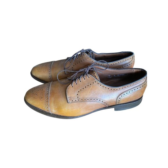 Allen Edmonds Sanford Mens Brown Leather Oxford Dress Shoes Size 13 - Picture 6 of 8